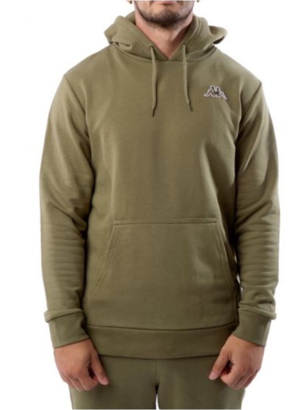Kappa Olive Green Men's Hooded Pullover